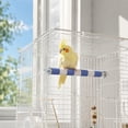 thumbnail image 5 of Bird Cage Accessory, Bird Cage Toys, Pet Toys, Foot Care, Avian Enrichment, 8X1 Inch Pink White Striped Small Stand with Sturdy Metal Hardware, Easy to Install Cage Mount for Claw, 5 of 7