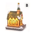 thumbnail image 2 of Light‑Up Resin Christmas Village House Figurine, LED Illuminated Winter Cottage Statue For Christmas Tabletop Home Decor, 2 of 7