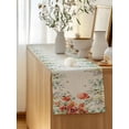 thumbnail image 5 of Table Runner 72 Inches Long for Kitchen Dining, Red Poppy Dresser Scarf Farmhouse, Dining Table Decorations for Wedding/Parties, Farmhouse Country Vintage Flower Leaf Plant 16 x 72 In, 5 of 8