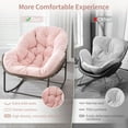 thumbnail image 3 of Outdoor Rocking Chair, Patio Oversized Wicker Egg Rocking Chair, Indoor & Outdoor Comfy Rocker Chair with Thick Cushion, Modern Lounge Chair for Balcony, Front Porch, Garden, Backyard, Deck, 3 of 10