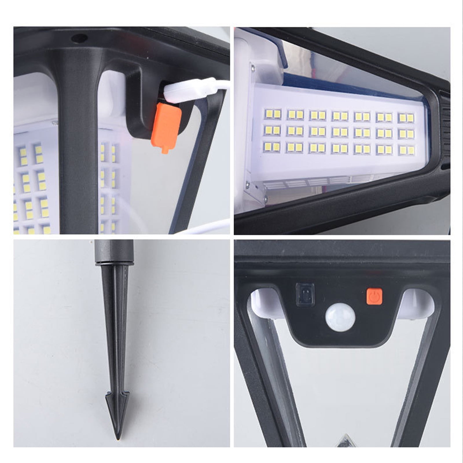 Solar Sensor Lights Outdoor Motion Detection Wall Mounted Concise Front Porch Decorative Sconces Remote Control 3 Lighting Modes