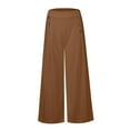 thumbnail image 4 of Huankd High Waisted Dress Pants for Women Plus Size Work Pants Business Casual Stretch Pull on Trousers Pants Slacks Brown L, 4 of 6