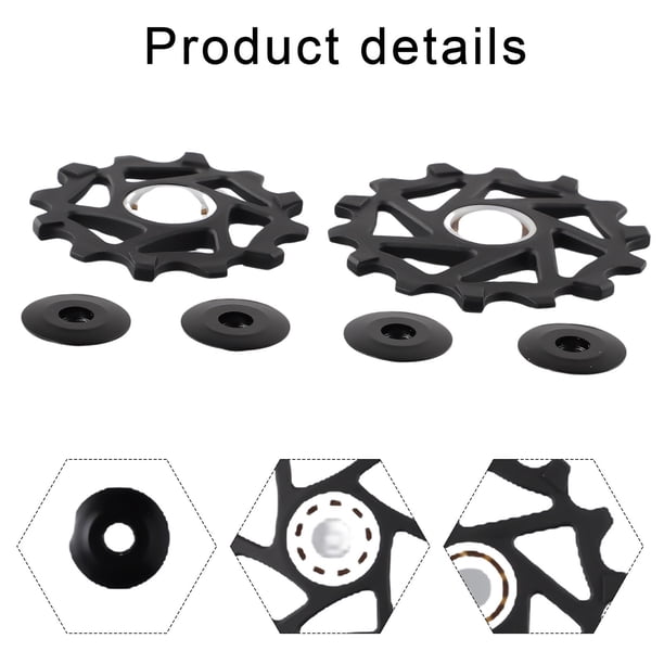 Poulie De Dérailleur Arrière 14T – Roue Jockey En Céramique, Dents Larges/étroites, Compatible 8-11 Vitesses, Route, VTT, BMX – Inclut Manchon Réducteur