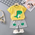 thumbnail image 2 of kaprioy Toddler Baby Boy Outfit 3 6 12 18 Months 2T 3T 4T 5T 6T 7T 8T little dino Print T-Shirt Top Shorts Set 2Pcs Infant Summer Clothes, 2 of 4