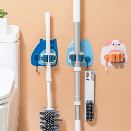 

Animal Pattern Mop Rack with Hook PVC Scratch Resistant Mop Hanging Hook for Brooms