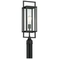 thumbnail image 2 of Possini Euro Design Jericho Modern Outdoor Post Light Textured Black 22" Clear Glass Panel for Exterior Barn Deck House Porch Yard Patio Home Outside, 2 of 6