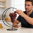 thumbnail image 5 of WEIOUKC Banana Holder with Stable Base -Freestanding Banana Stand Hooks, Tiered Metal Fruit Basket Organizer, High Capacity Countertop & Pantry Storage Rack, 5 of 5