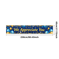 thumbnail image 3 of Blue Gold White Balloon Decorated Appreciation Banner Background, Party Supplies for Thank You Events Appreciation Parties Customer Appreciation Functions and Employee Recognition Celebrations, 3 of 8