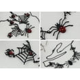 thumbnail image 5 of 2 Pieces Halloween Tarantula Spider Web Bat Necklace cosplay Party Costume Jewelry,Black+Red, 5 of 5