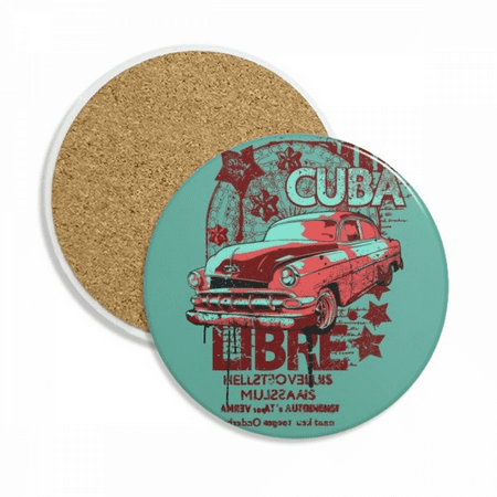 

Graffiti Street Red Green Car Pattern Coaster Cup Mug Tabletop Protection Absorbent Stone