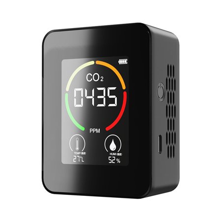 husxh Economic LCD Digital Display Portable Infrared / Semiconductor Sensor CO2 Meter Temperature Humidity Tester
