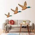 thumbnail image 2 of 6X 3 Size Mallard Duck Wall Art Wooden Ducks Wall Decor Rustic Flying Birds Wall Decor Carved Wood Wall Art for Home, 2 of 6