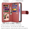 thumbnail image 3 of Galaxy A35 5G Case, A35 5G Wallet Case, Samsung Galaxy A35 5G 6.6 inchs PU Leather Case,Luxury Cash Credit Card Slots Folio Flip Cover [Detachable Magnetic Case] & Kickstand -Wine Red, 3 of 7