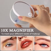 Fenchilin 10x12 Vanity Makeup Mirror with Lights Tabletop Metal White