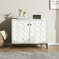 thumbnail image 5 of Miekor Furniture Sally Modern White Glossy Finish 31.88 Height" in. Accent Home Cabinet Storage with Shelves & Metal Coating Gold MK9932, 5 of 5