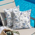 thumbnail image 6 of Chinese Style Throw Pillow Cover Blue Flowers and Birds Figure Cotton Linen Cushion Cover Throw Pillow Case with Invisible Zipper for Couch Sofa Bed Chair Car 18x18 Inch, 6 of 14