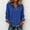 Blue, variant on Women Shirts Summer Long Sleeve Dressy Casual Work Blouses Lapel Collared Button Down Color Block Business Tops