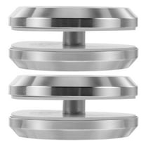 2 Pcs Handles Glass Door Handle Double-sided Round Knob 6.50X6.50X3.20CM Silver