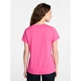 thumbnail image 3 of Time and Tru Women's Slub V Neck Tee with Short Sleeves, Sizes XS-XXXL, 3 of 5