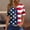 Blue, variant on Cavosen American Flag Shirt Women Petite 4th of July Short Sleeve V-Neck Tops American Flag Print T Shirts Lady XL Red White and Blue Casual Tops Funny Patriotic Tunic Tees 2025 Patriotic Clothes