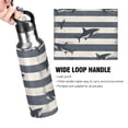 thumbnail image 4 of Yayeee 20oz Insulated Water Bottle Double Wall Stainless Steel with Flip Straw Lid, Dark Sharks, 4 of 7