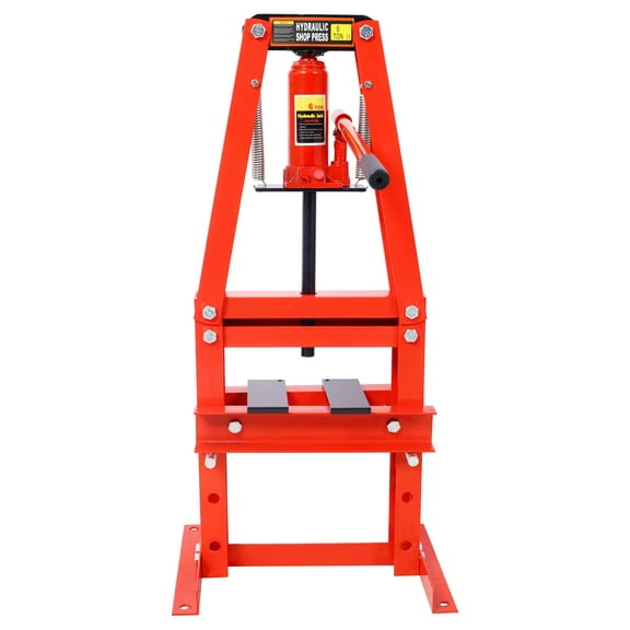 Hydraulic Power Units, 6-Ton Benchtop Hydraulic A-Frame Shop Press with Press Plates, Hydraulic 6 Ton Garage Floor Adjustable Shop Press with Plates, Hydraulic Press, Hydraulic Shop Press,Red