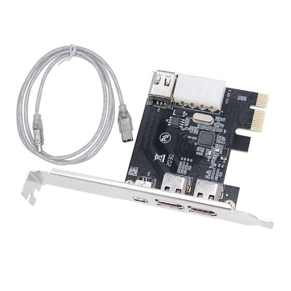 4 Port 1394 Expansion Card PCIE 1X to IEEE 1394 Video Adapter 1394 Controller Firewire Card for Desktop PC Accessories