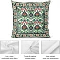 thumbnail image 6 of Vintage Floral Pillow Cover,Traditional Ethnic Abstract Texture Floral Plants Art Aesthetics Pillow Covers with Hidden Zipper Set of 2 for Bedroom Living Room Sofa Cushion16 x16, 6 of 6