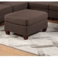 thumbnail image 3 of Cterwk Living Room Cocktail Ottoman Fabric Plush Ottoman Wooden Legs, Coffee, 3 of 8