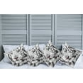 thumbnail image 2 of Ambesonne Black White Throw Pillow Cover 4 Pack, Winter White Tiger, 24", White Black and Grey, 2 of 5