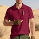 thumbnail image 4 of Mens Casual de Manga Corta Botón Abajo Camisas de Malla Elástica de Bolsillo Cuello de Vuelta de Verano, Camisas de Manga Corta para Hombre con Bolsillo, 4 of 6