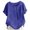 Blue, variant on Yufatyle Big Girls T Shirts, Casual Crew Neck Button Decor Solid Color Short Sleeve Summer Tops Blue Size 5 Years