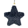 thumbnail image 4 of 5" Blue and Glittery Gold Plush Star Christmas Ornament, 4 of 5