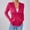 Red, variant on EGNMCR Women's Long Sleeve Hoodless Denim Outwear & Jackets, Women's Casual Denim Jacket, Long Sleeve Button Down Coat, Fashionable Women's Casual Long Sleeved V-neck Zippered Hooded Jacket Women Coat