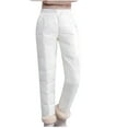 thumbnail image 2 of Ofreoo Women's Skinny Ponte Knit Pants Casual Fashion Solid Color High Waist Add Fleece ToSkinny Leggings Pants, 2 of 8