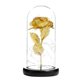 thumbnail image 2 of Glass Dome Flower Lamp Simulation Gold Foil Rose Light Romantic LED Decor Gift for Wedding (Golden Rose), 2 of 4
