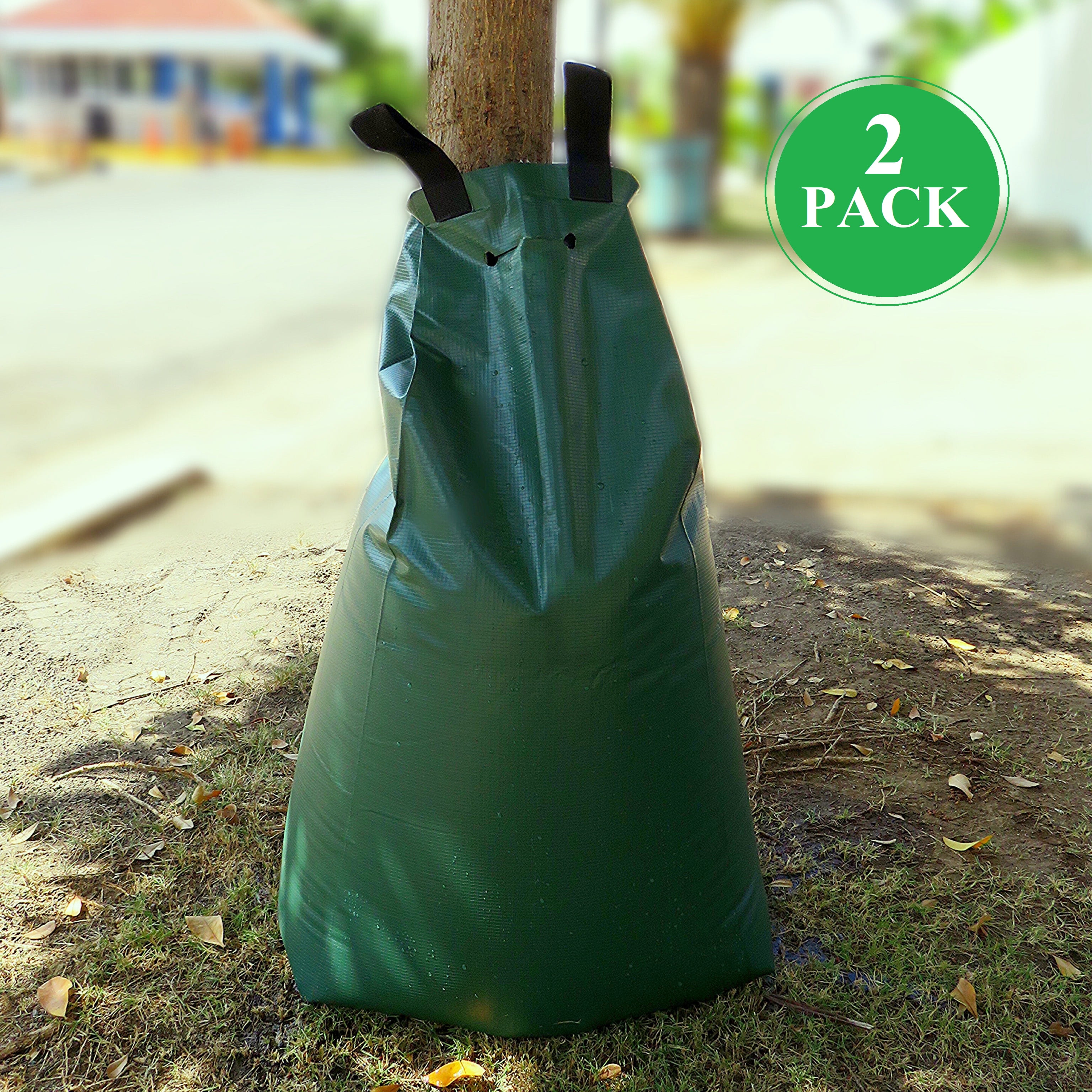 ANPHSIN 4 Pack 20 Gallon Slow Release Tree Watering Bags Zippered Automatic Drip Tree Irrigation Bags Made of Premium PE Material with 3-6 Hours Releasing Time for Trees