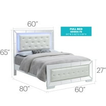 Glory Furniture Hollywood_Hills Full Bed in White Color