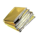 thumbnail image 3 of 10 Pieces Emergency Blanket Folding Golden 210x160cm Silver + Golden--, 3 of 5