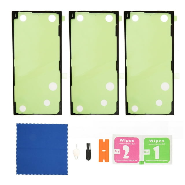 Pegamento adhesivo de placa de cubierta trasera de plástico para Samsung Galaxy S22 Ultra 5G S908, 3 uds.