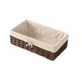 thumbnail image 1 of Storage Basket Snacks Box Clothing Case Large Capacity Detachable Sundries Organizer Thickened Design Fiber Iron Home Supplies Wood Color Small, 1 of 3