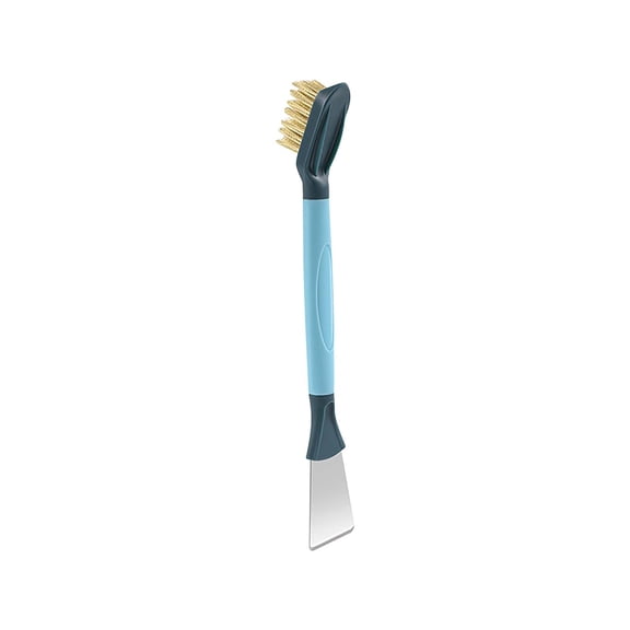 Double Headed Stainless Steel Gas Stove Cleaning Brush | Multi-Functional Scraper Tool for Range Hood Descaling & Oil Stain Removal | Ergonomic Handle Design