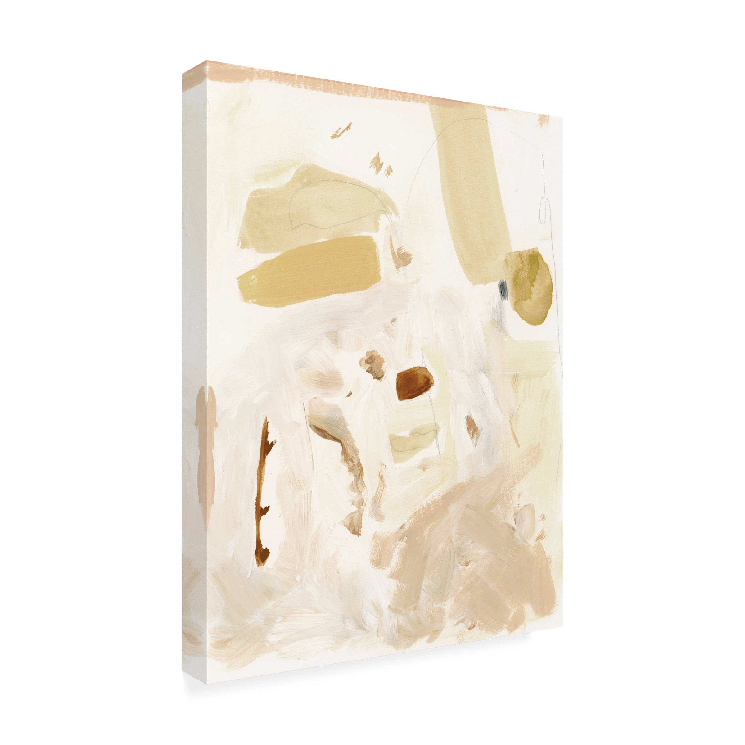 Victoria Barnes 'Markings In Beige II' Canvas Art