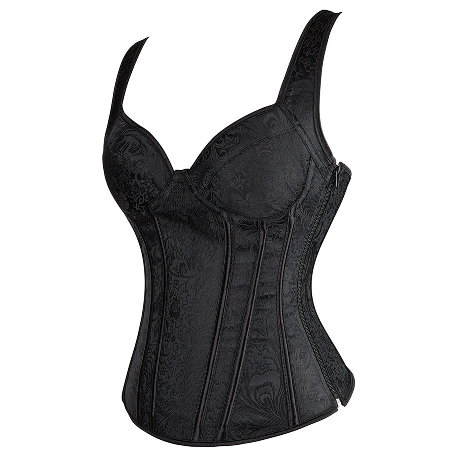 WNVMWI Women's Gothic Jacquard Shoulder Straps Tank Overbust