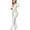 White, variant on Homenesgenics Sports Set for Women Ladies Fashion Casual Slim Solid Color Suit Suit office Two-piece Suit