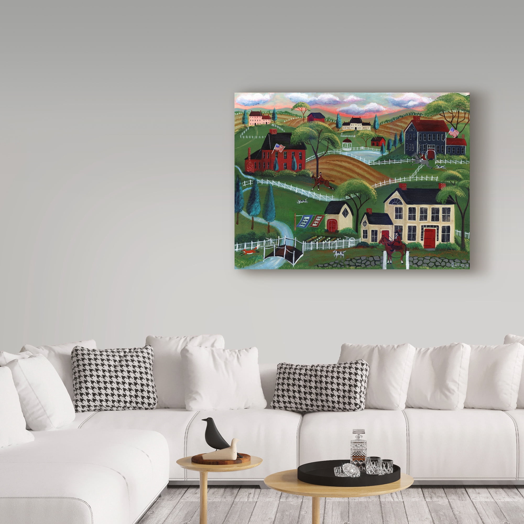Trademark Fine Art 'Old English Sunrise Fox Run' Canvas Art by Cheryl Bartley