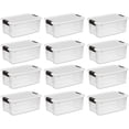 thumbnail image 1 of Caja de almacenamiento Sterilite Ultra Latch de 18 litros, apilable, paquete de 12 unidades, transparente, 1 of 9