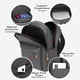 thumbnail image 4 of Xihbxyly Mochila de Lona, Diseño Informal y Ligero, Amplio Espacio de Almacenamiento, Compartimento para Portátil de 15 Pulgadas, Correas de Hombro Acolchadas Ajustables, Ideal para Uso Diario, Escue, 4 of 7
