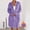 Purple, variant on Women's Soft Winter Robe Warm Button Down Bathrobe Cozy Loungewear For Home Relaxation