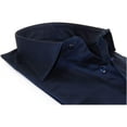 thumbnail image 5 of Men 100% Sateen Cotton Shirt Manschett Quesste Turkey Slim Fit 4010-07 Navy Blue, 5 of 6